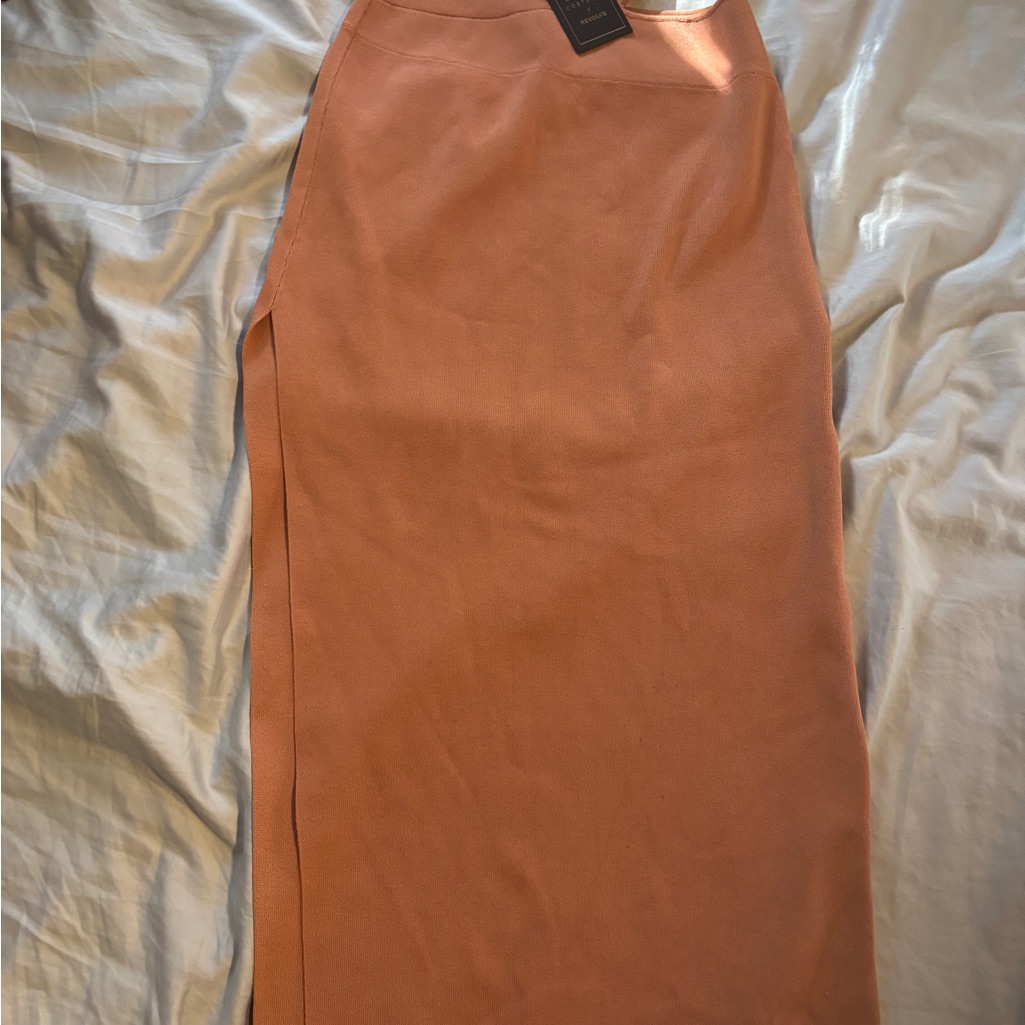Elegant Tan Skirt Michael Costello X Revolve Size Medium